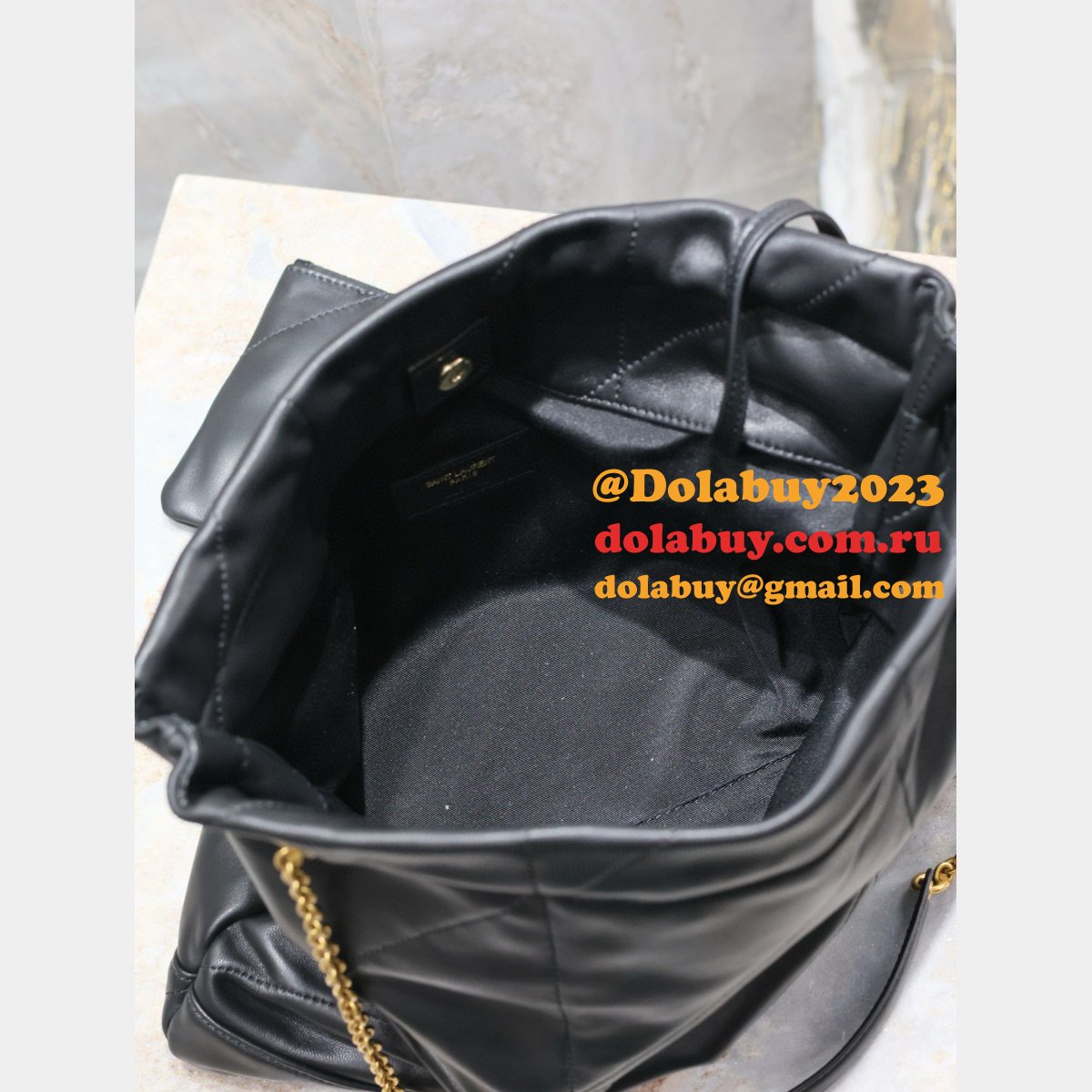 Top Quality SAINT LAURENT POCHON Lambskin Handbag 781666