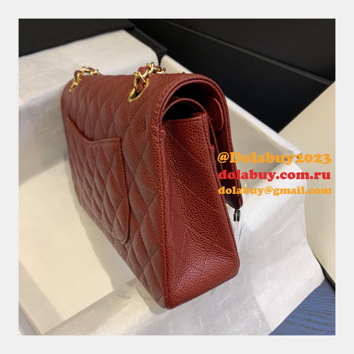 Fashion Best 2.55cm Replica Caviar Gold/Silver Bags