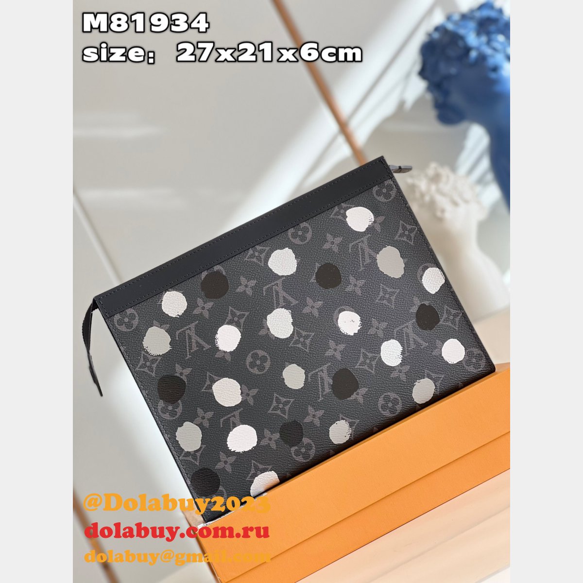 Louis Vuitton Cheap M81934 LVS x YK Pochette Voyage Monogram Eclipse Canvas