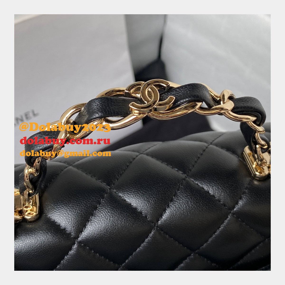 Duplicate AS2431 Flap Top Handle High Quality Replicas Bag