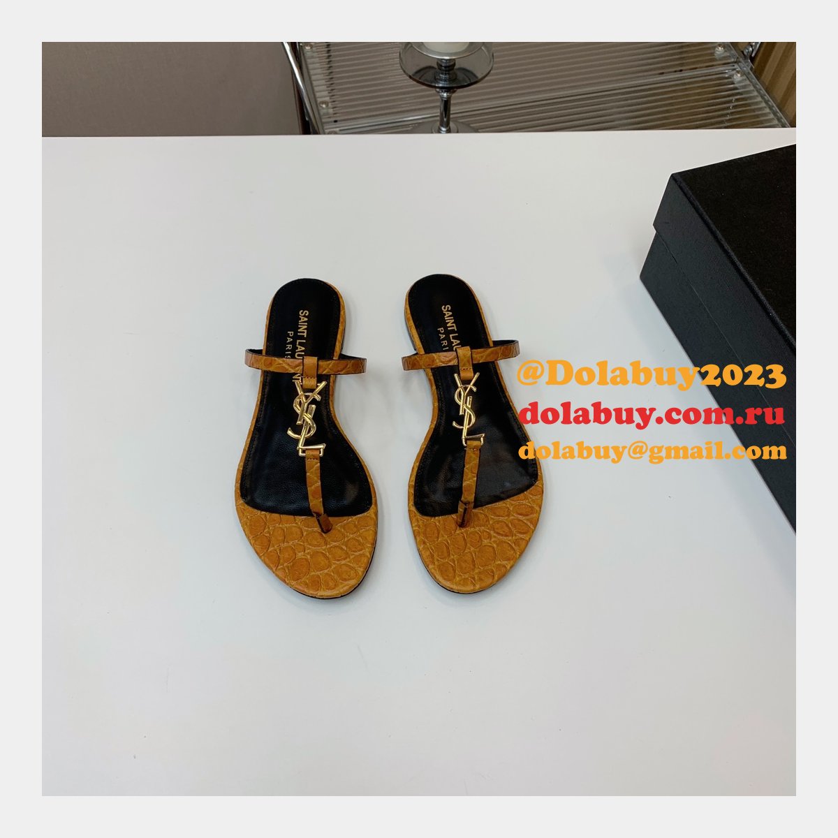 Top Quality YSL Saint Laurent Cassandra Sandals Heels Shoes