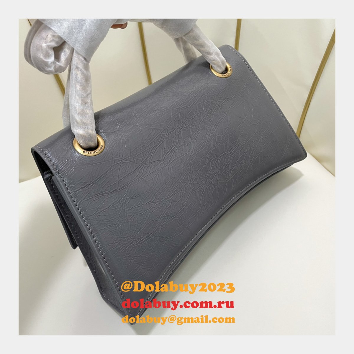 Top Quality BEST BALENCIAGA Crush Chain Small Bag 25CM