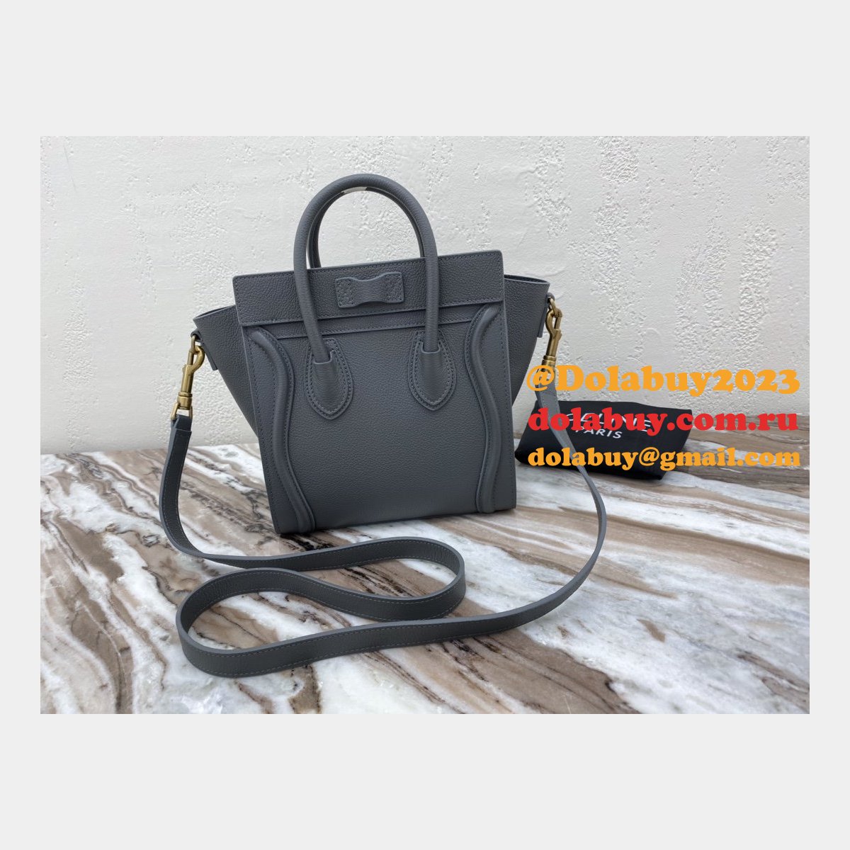 Celine Replica Luggage nano shopper handbag Shoulder Gray bag