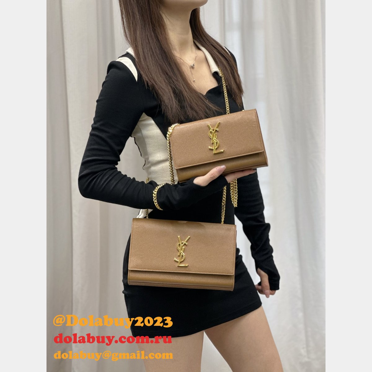 YSL Leather Kate 469390/364021 Designer Replica Bags