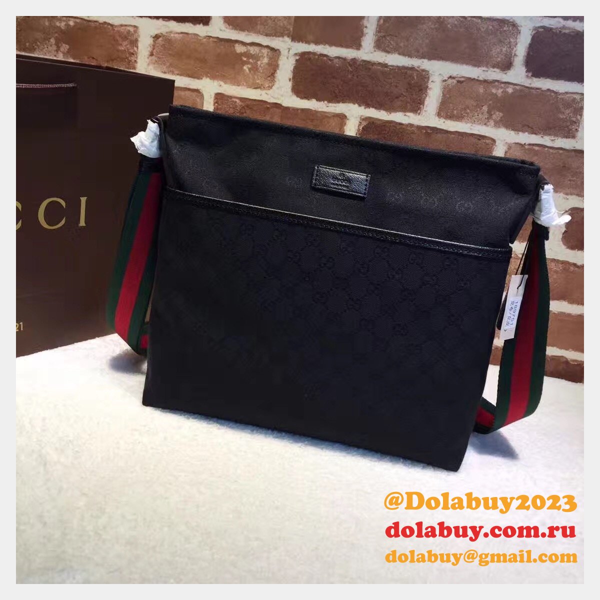 7 star G*u*i cheap crossbody 189751 gg canvas messenger bag