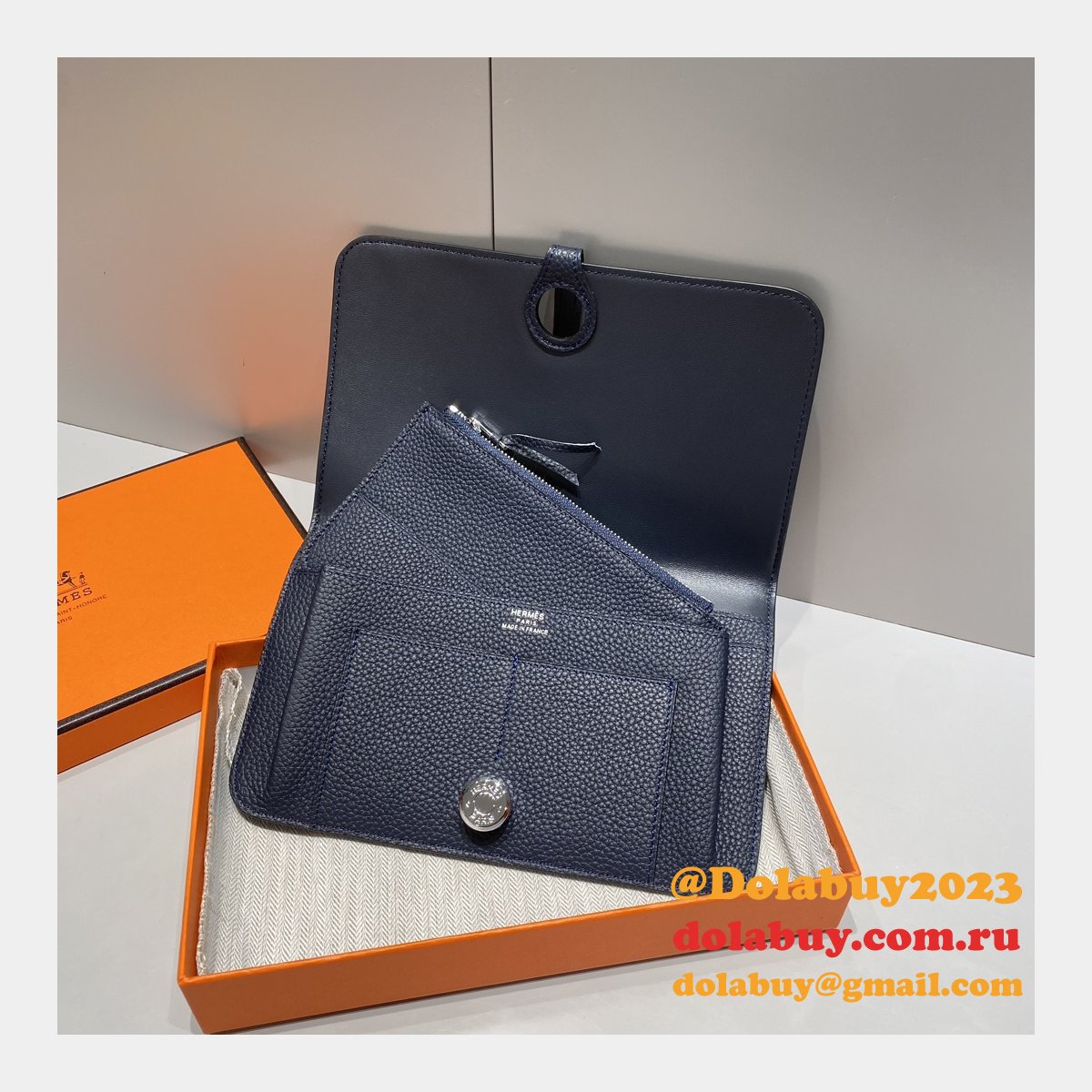 Luxury 1:1 Mirror Hermes Togo Passport Holder