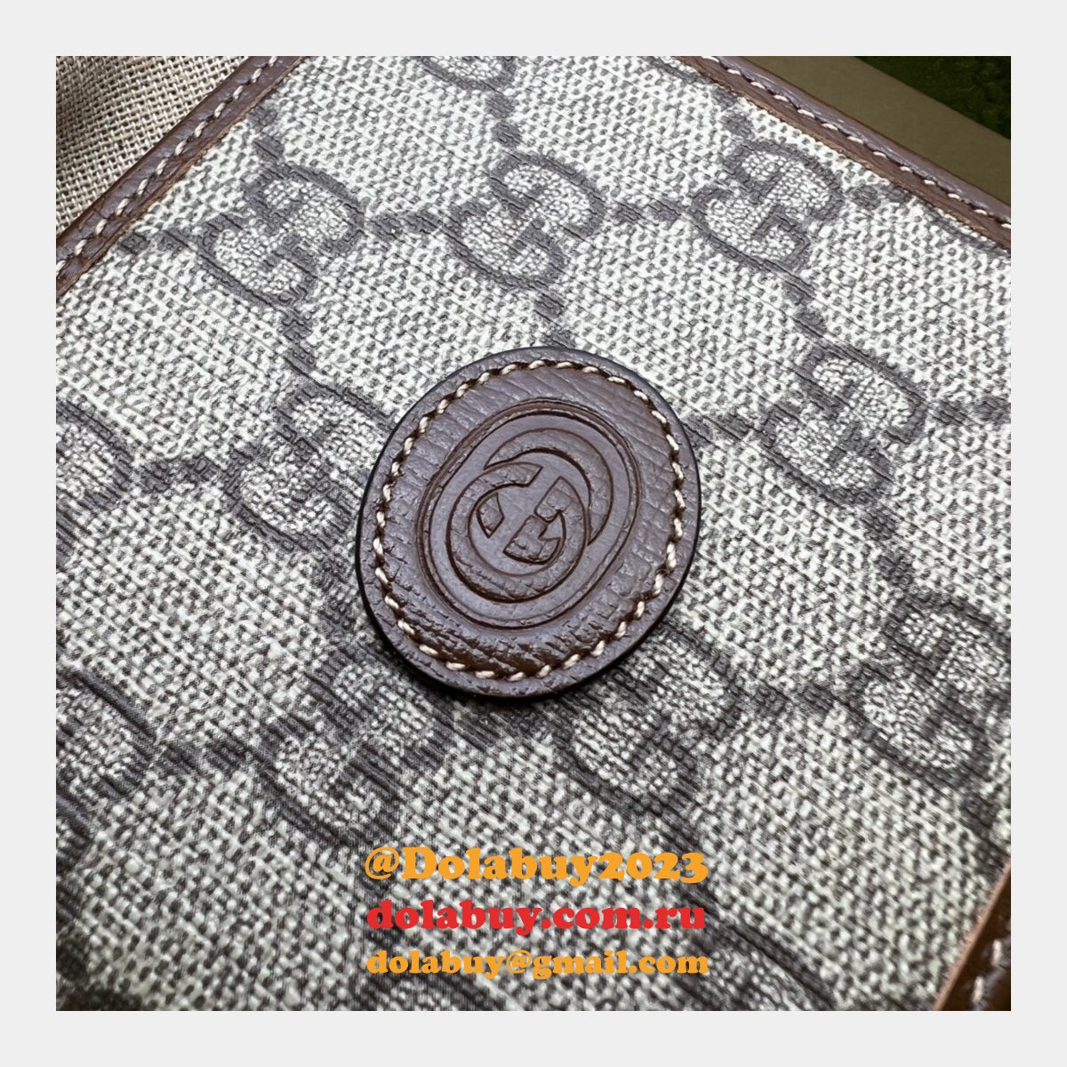 G*u*i aaa+ replica gg supreme 671652 wholesale wallet with interlocking g