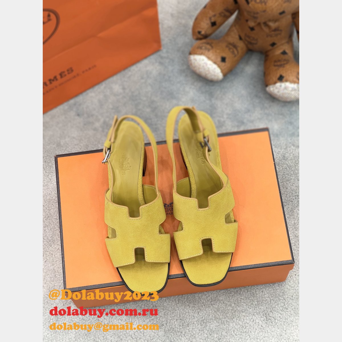 Eternite Slingback Sandals Luxury Hermes Replicas Shoes