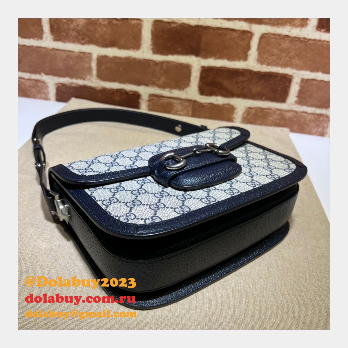 G*u*i copy 1955 horsebit gg supreme shoulder 602204 bag