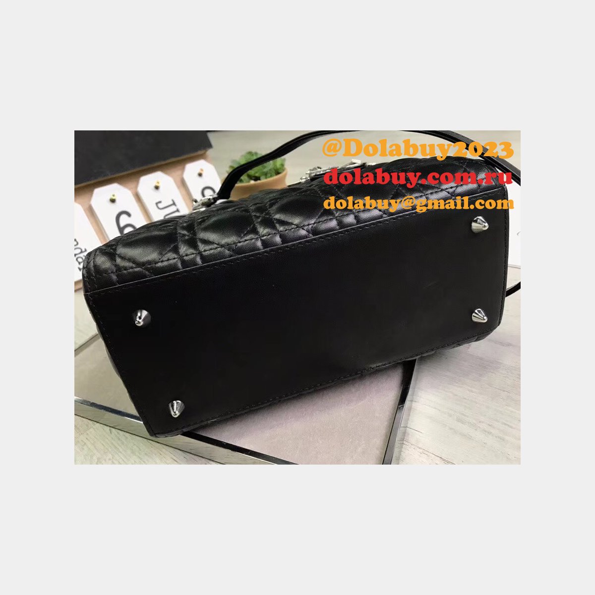 Fashion Christian Dior Lady Dior Top Quality 24CM Fake Bag