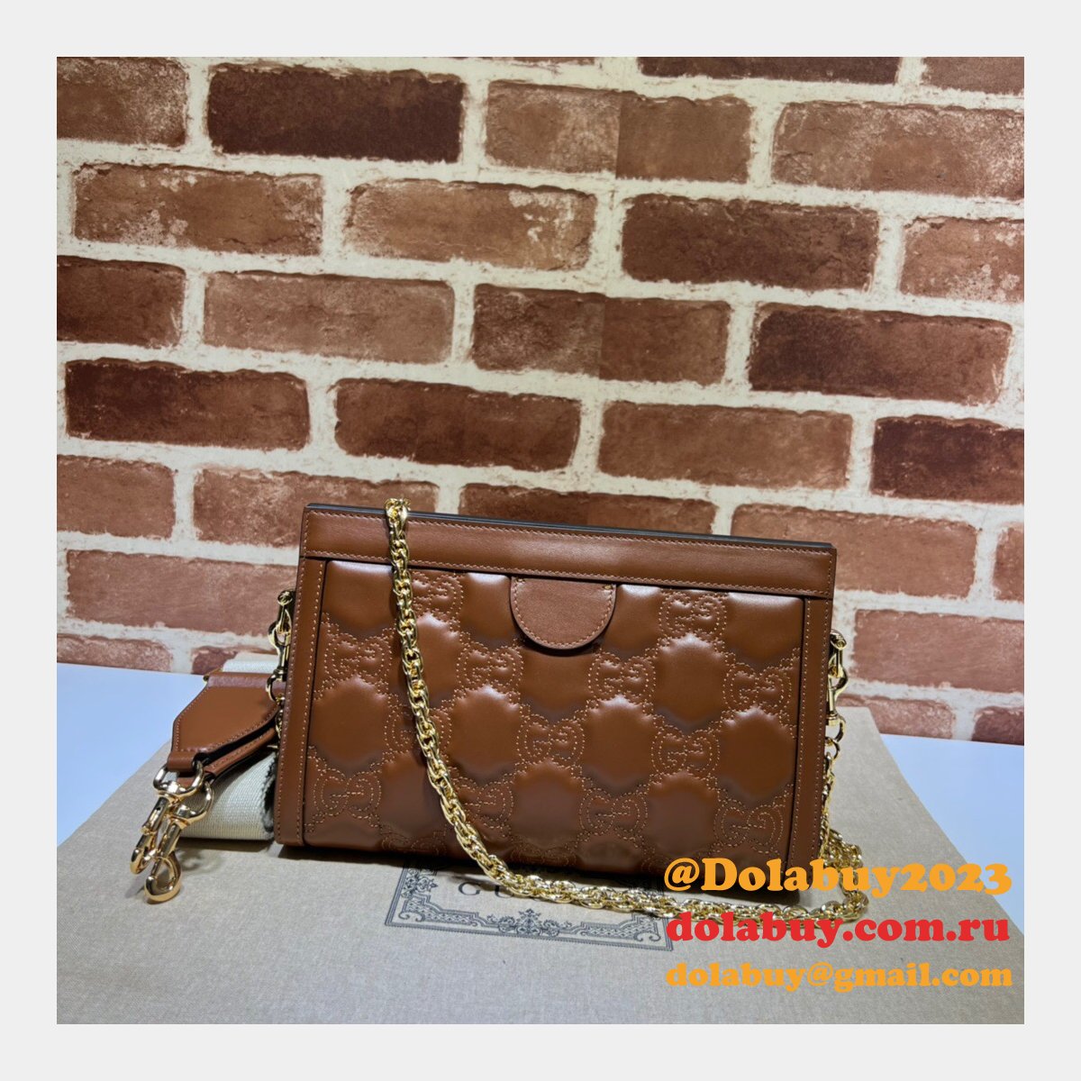 1:1 replica G*u*i 702200 gg matelassé leather shoulder bag designer bags