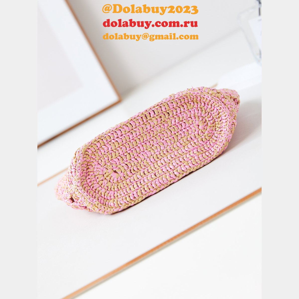 Where Can I Buy Replica Shopping Raffia Effect Braided AS4714 Bag