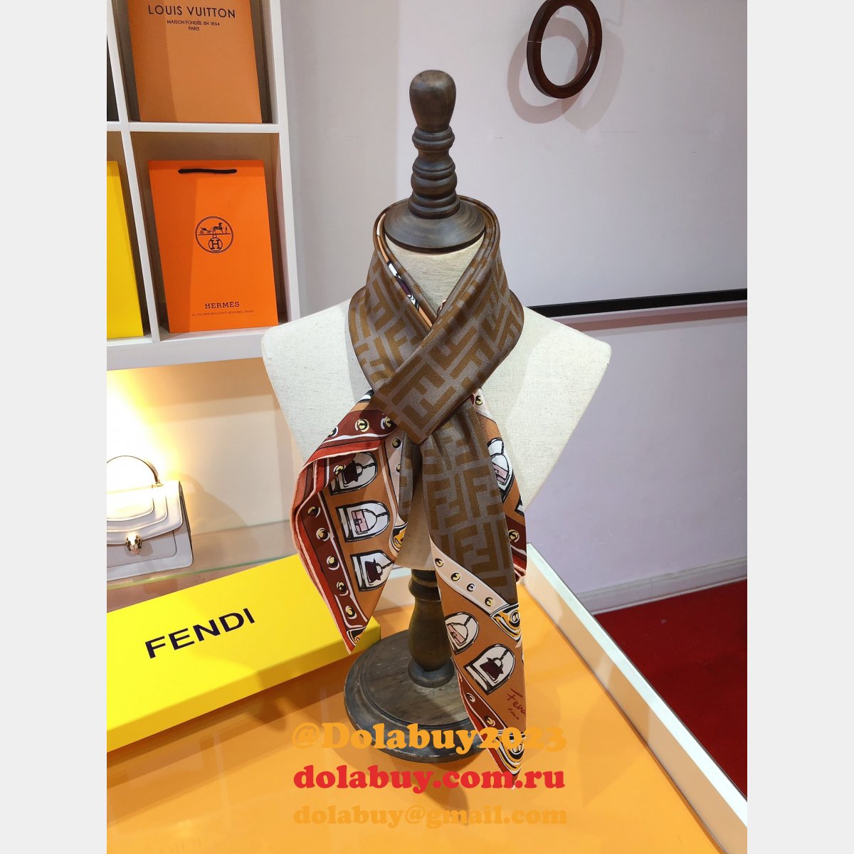 top quality F**di silk twill