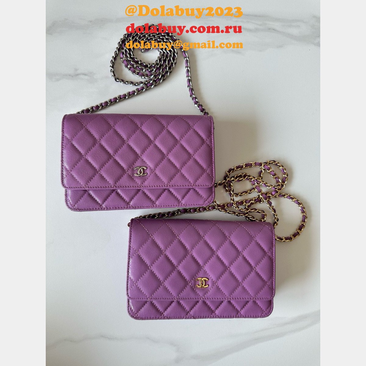 Most classical CC WOC Small caviar leather Chain bag