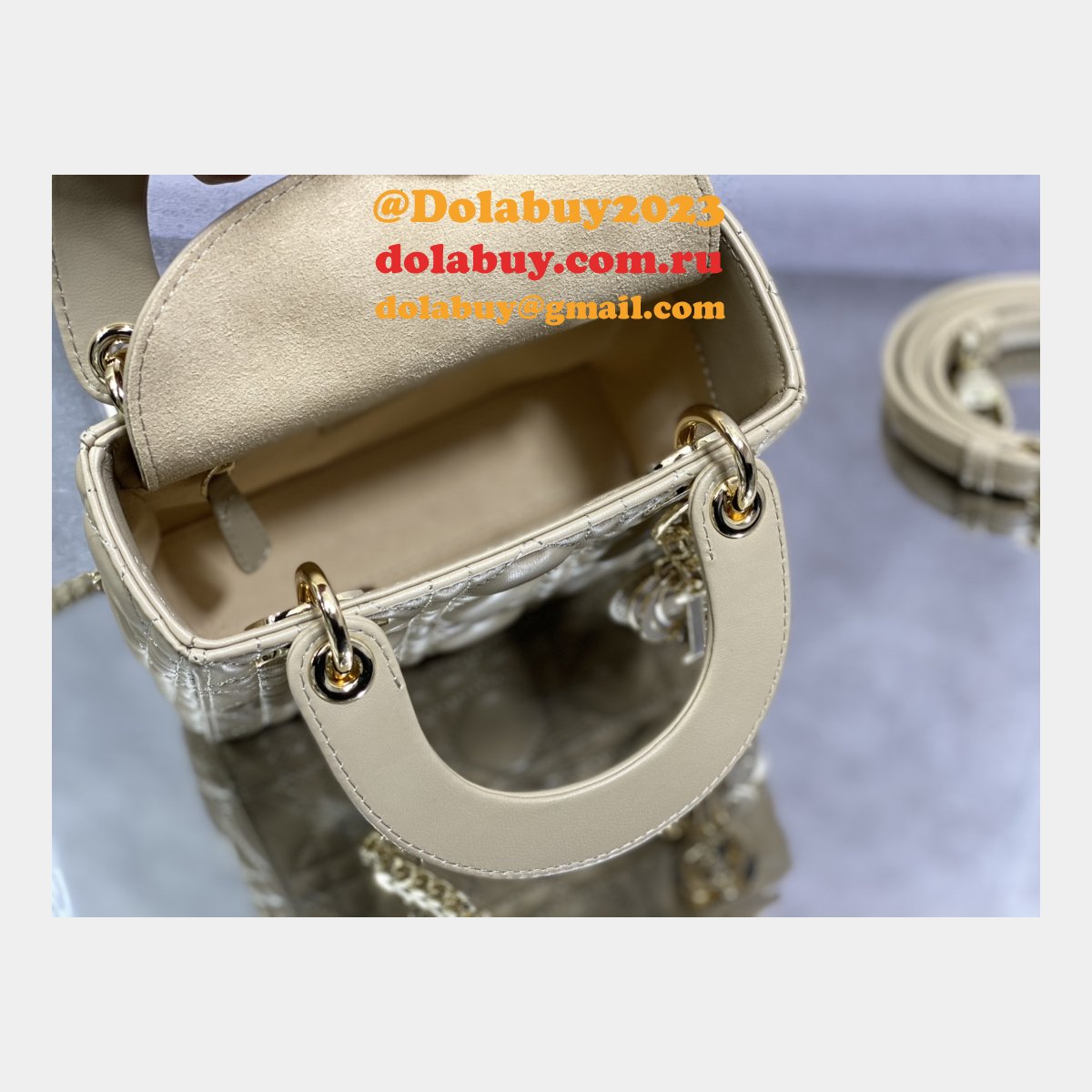 Top Quality DIOR LADY 17/20CM BAG LAMBSKIN