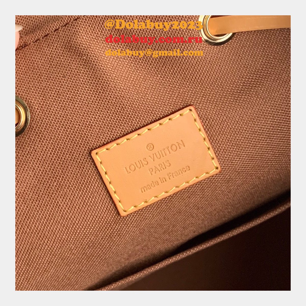 Louis Vuitton Montsouris Backpack Monogram Canvas/Natural leather Brown Replica