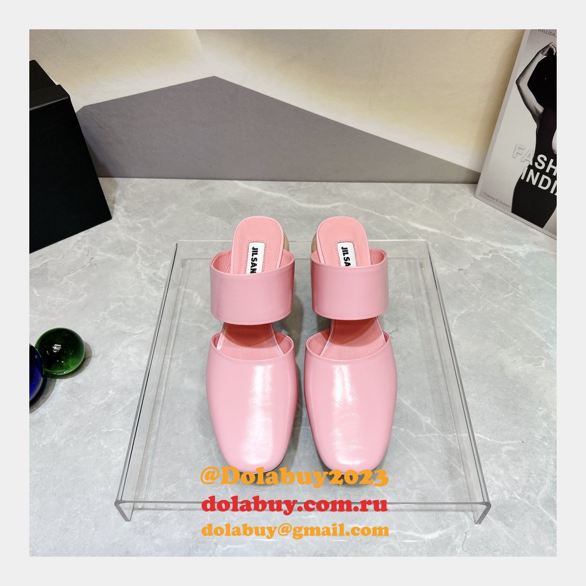 Jil Sander Wholesale Stretch Crinkle Vintage Replica Shoes