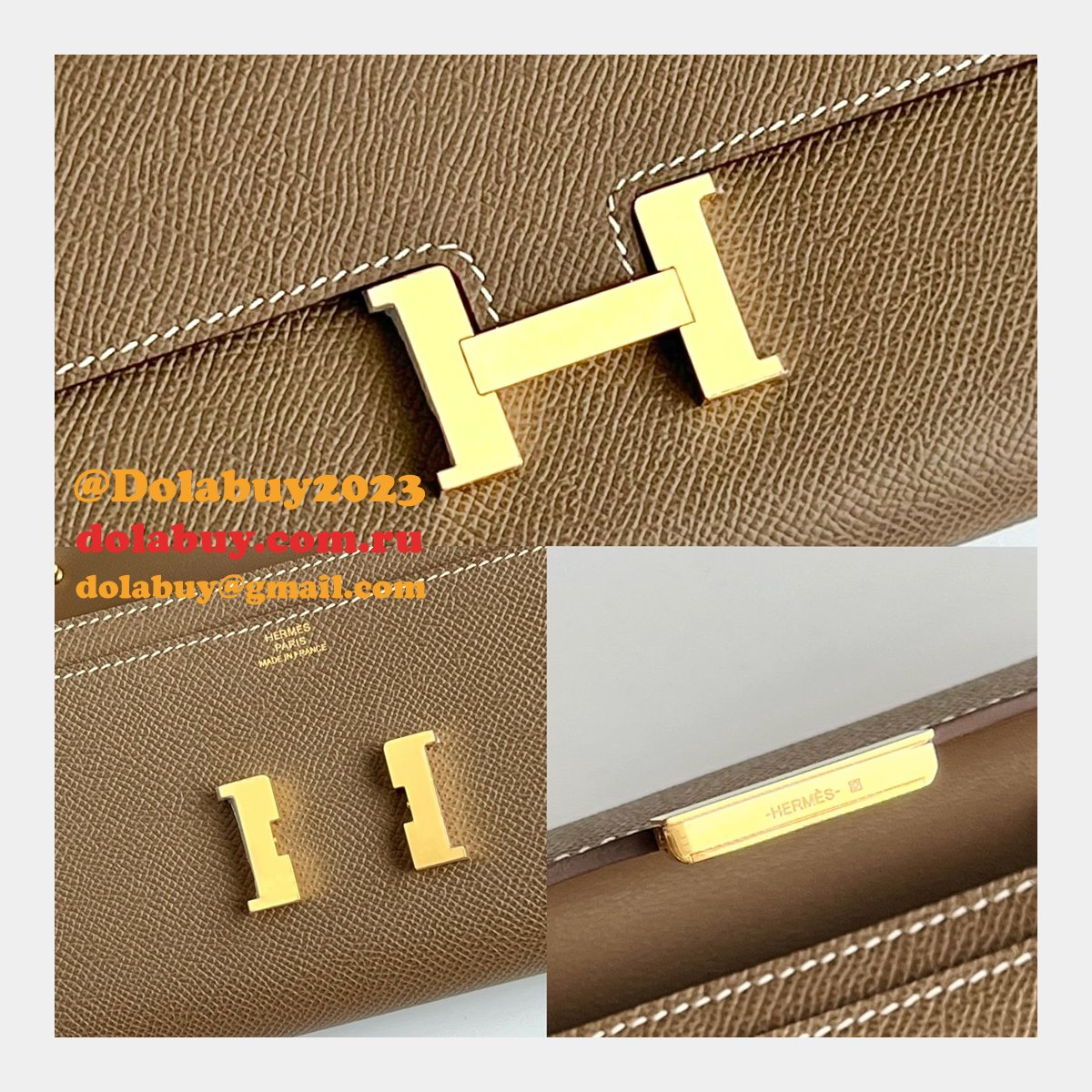 Luxury hermes constance to go epsom H clutch