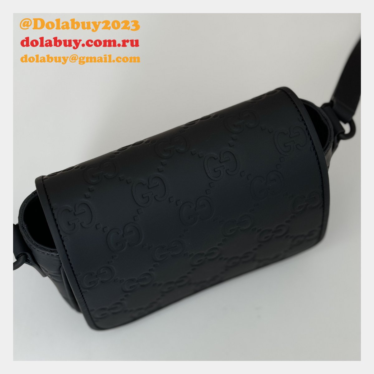 designer G*u*i gg rubber-effect super 794062 black knockoff bag