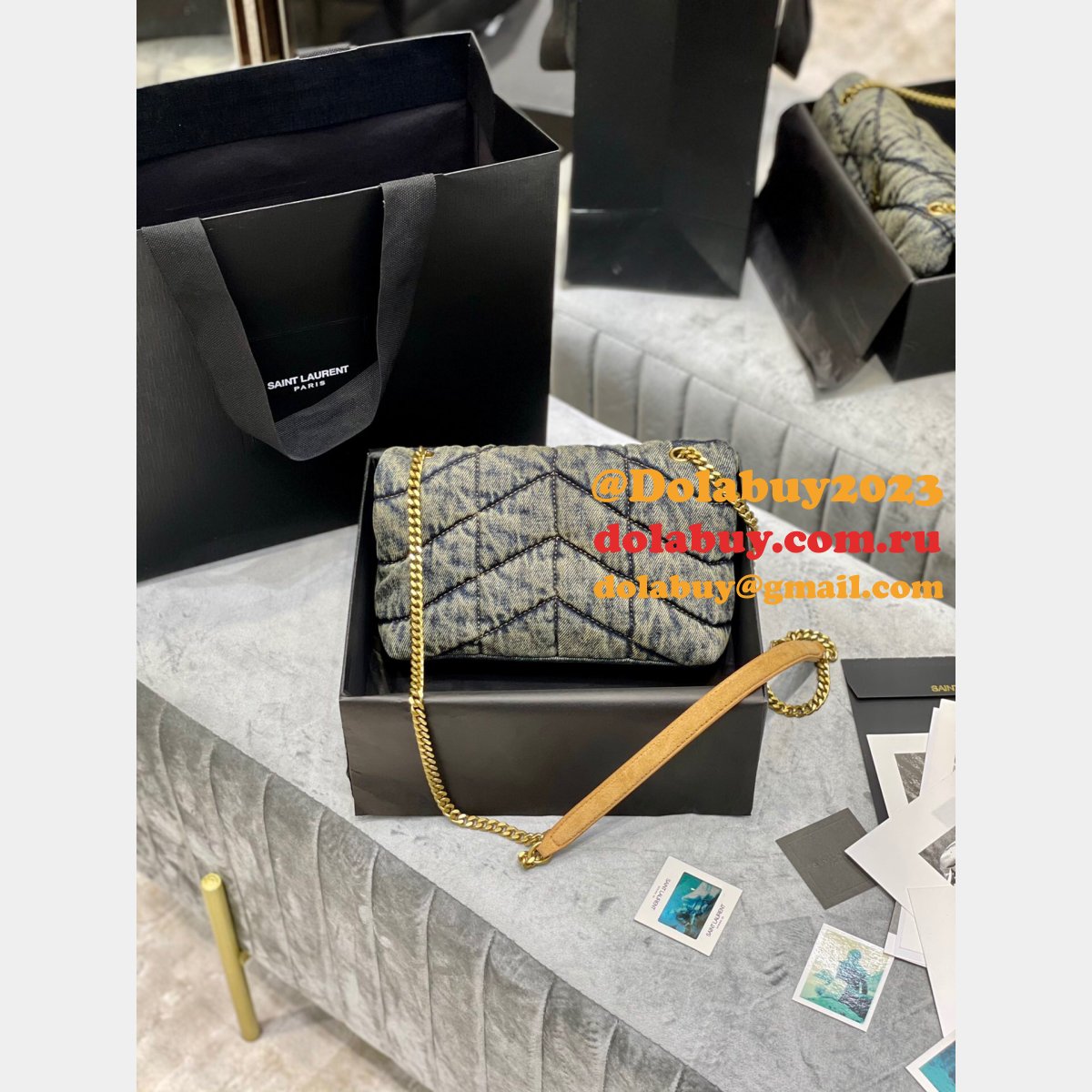 Saint Laurent Replica Loulou Puffer Shoulder 23CM Bag