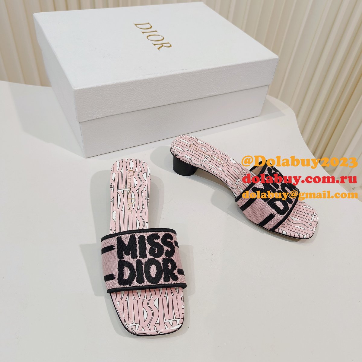 7 Star dior Dway Heeled Slide