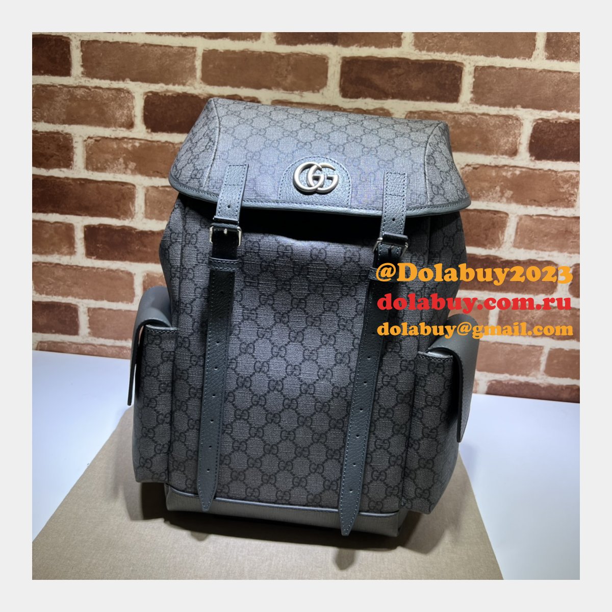 Gucci 1:1 Backpack Mens GG Supreme Ophidia 598140 Replica Bag