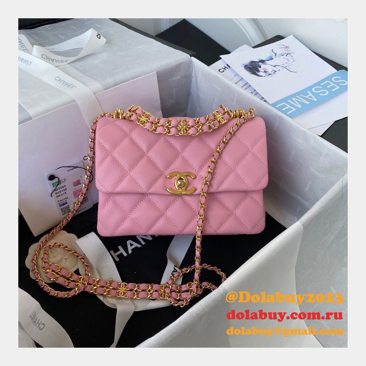 Classic Flap High Quality AS3580 Replica Bag Online Sale