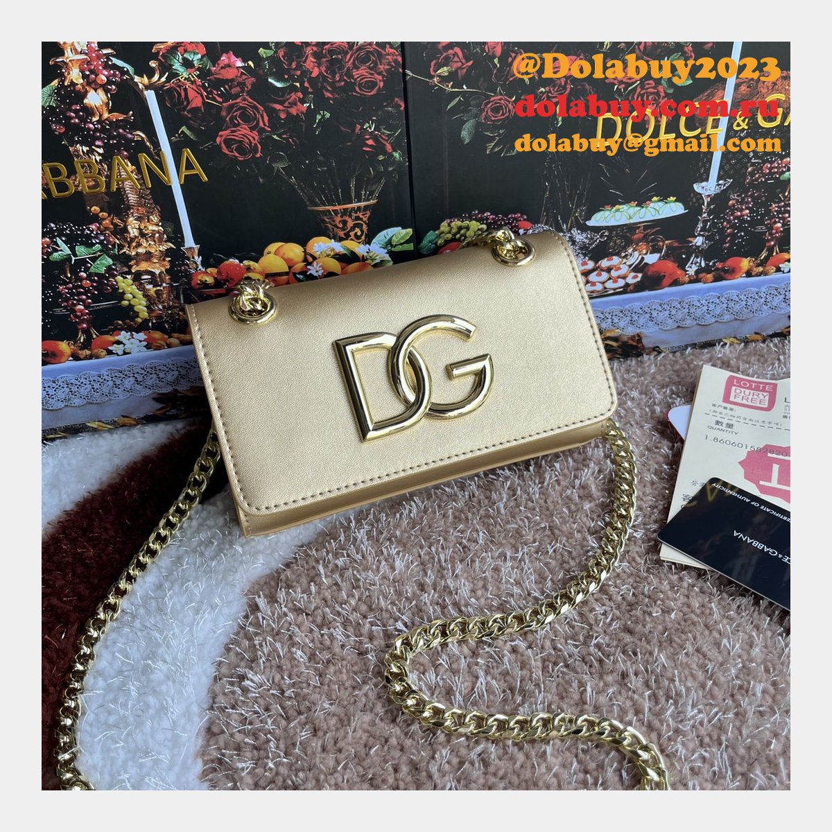 Factory Top Quality DG Logo Crossbody Dolce & Gabbana 3320 Copy Bags