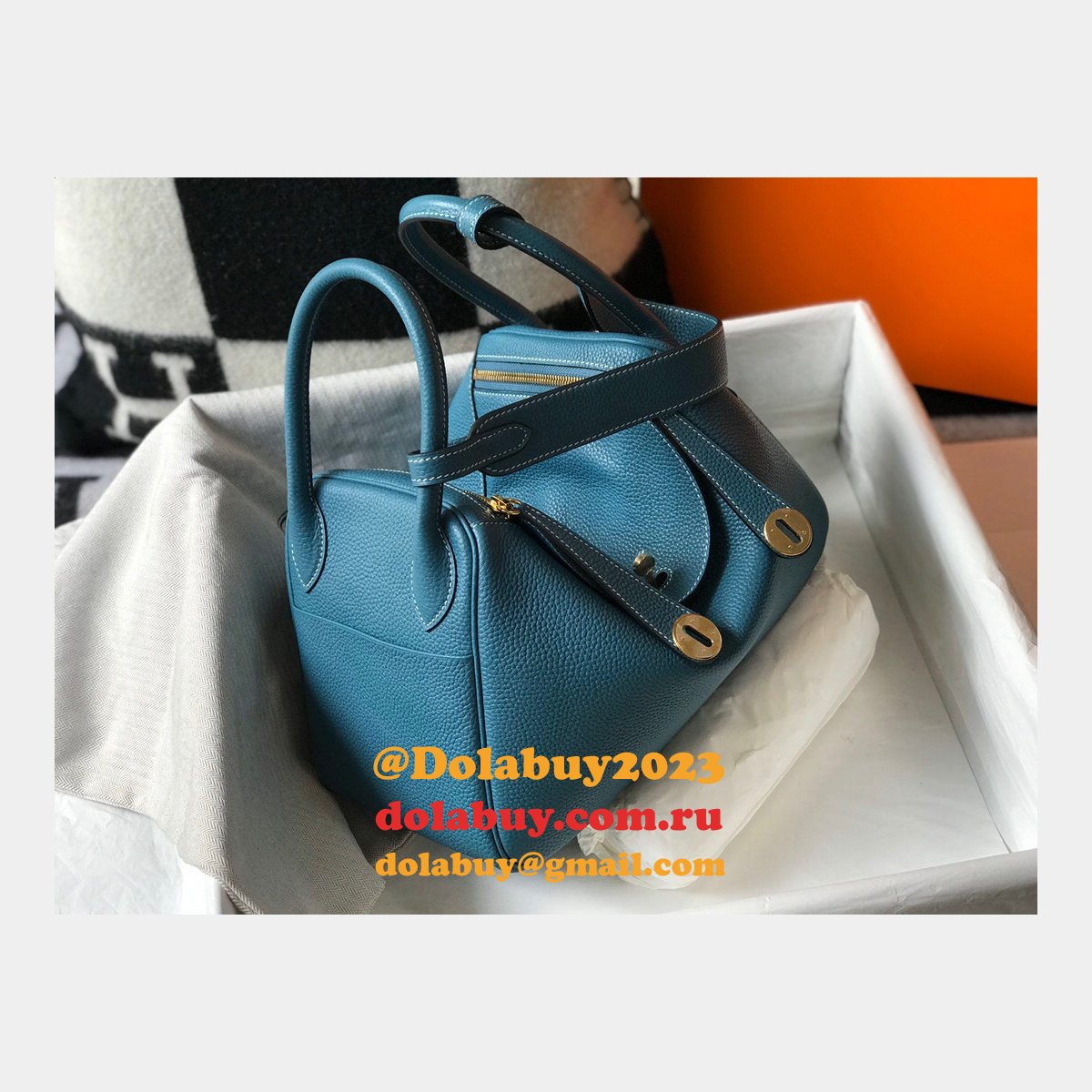 Hermes Replica Blue Lindy 26cm Bags Sale Outlet Online