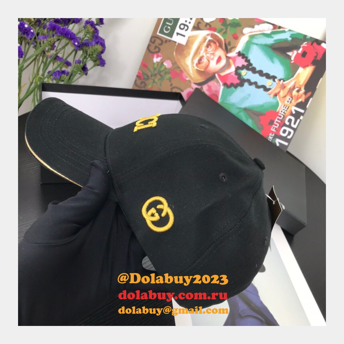 best G*u*i court simple embroidery logo baseball cap