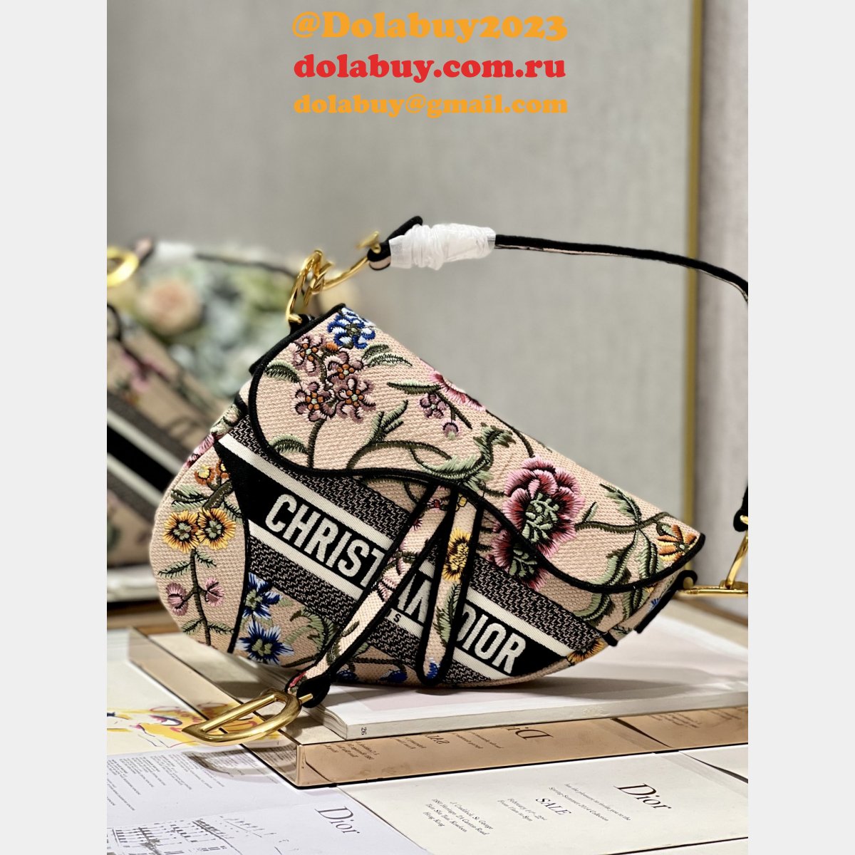Buy Christian Luxury Replica Dior Oblique Saddle 9012/0446 Bag