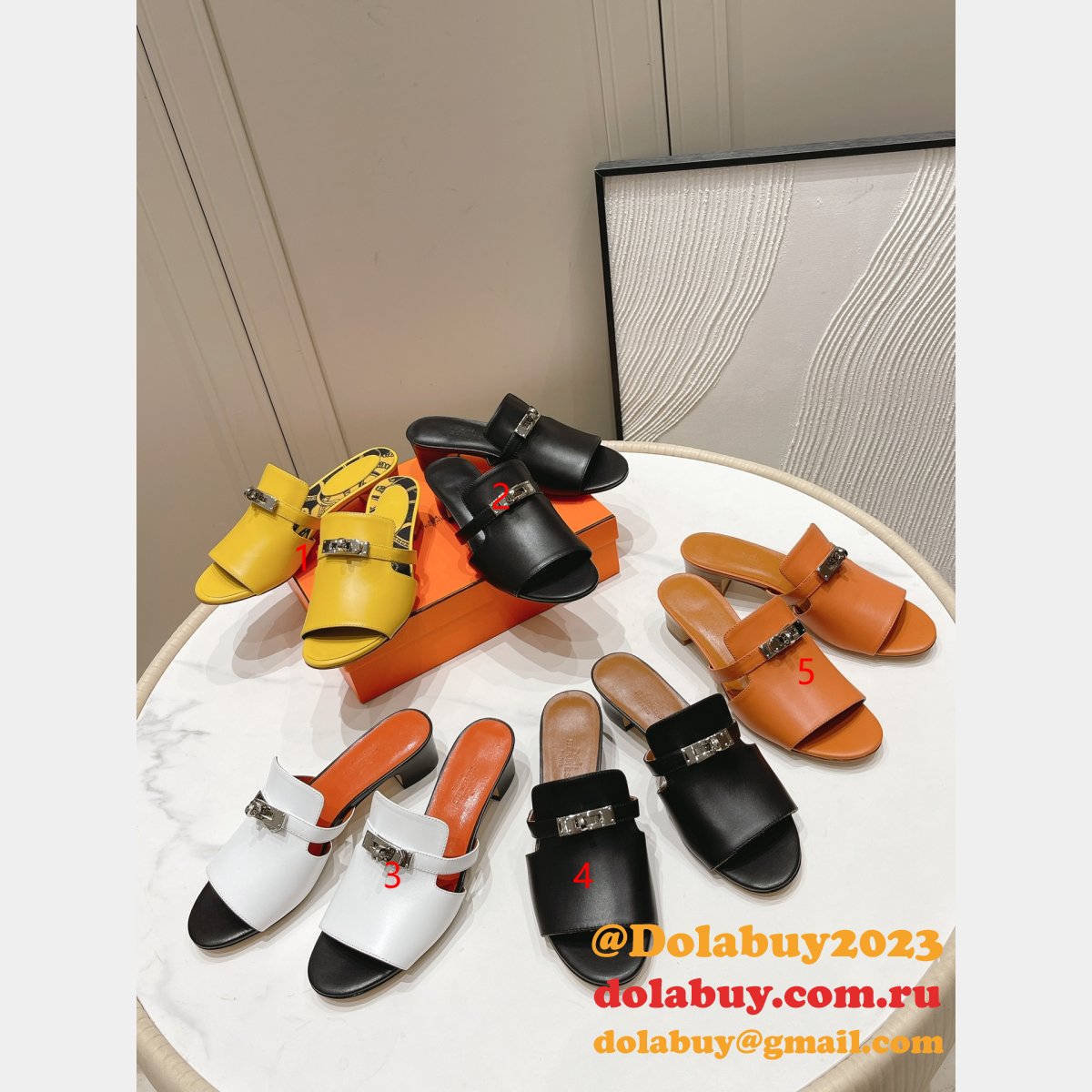 Wholesale Replica Hermes 2023SS Candy Sandals Shoes