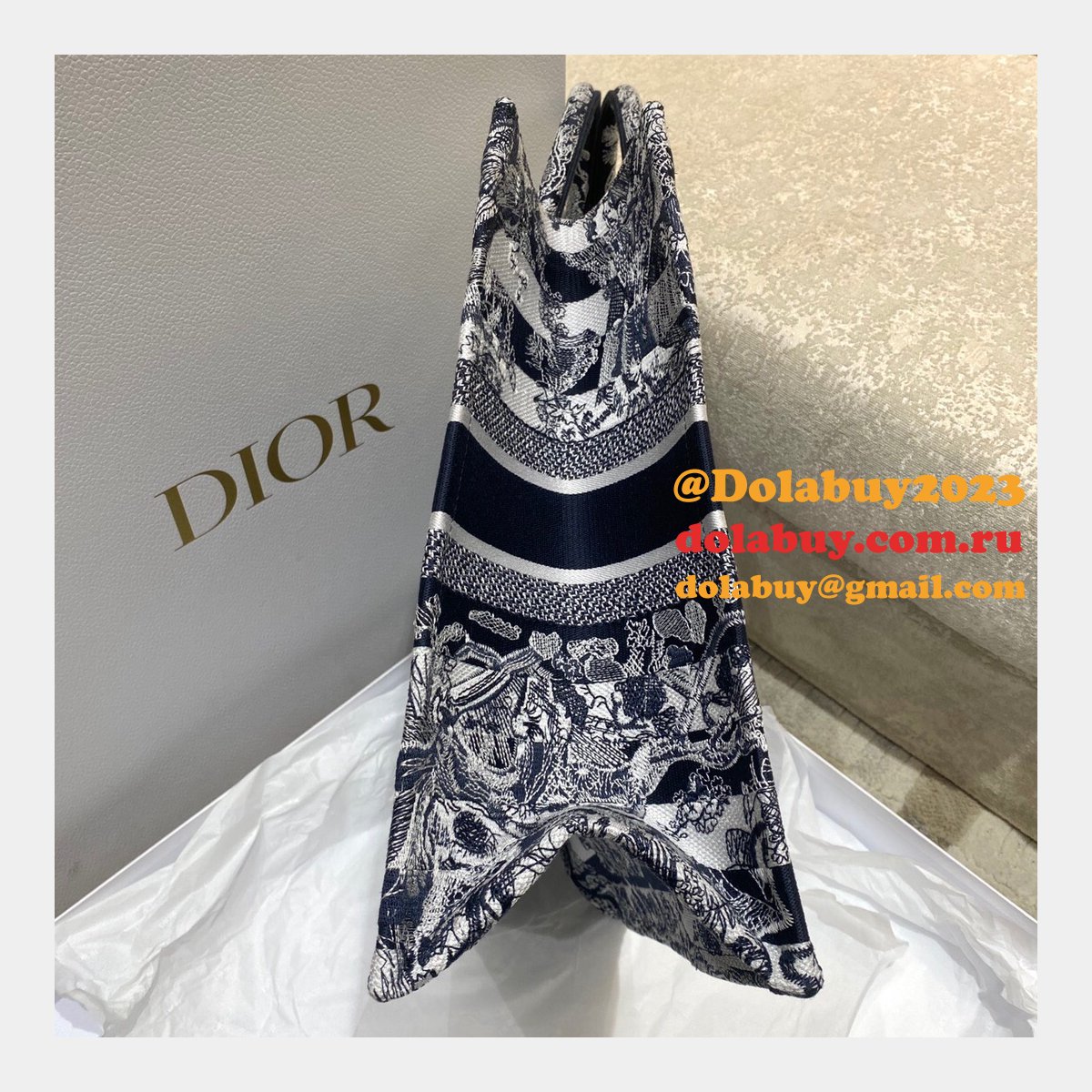 High Quality Dior Book Tote Replica CD Book Tote Bag
