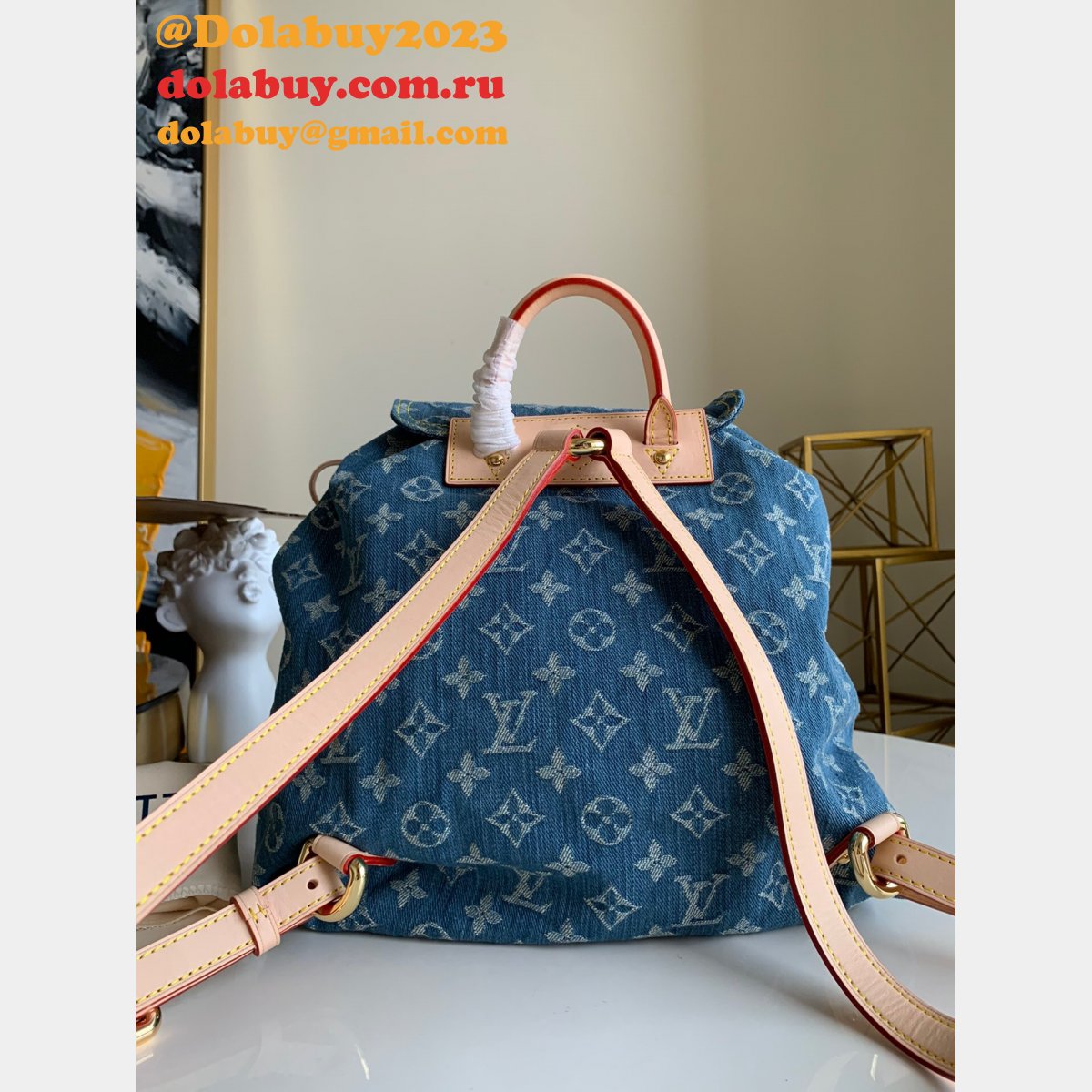 Louis Vuitton High Quality Designer Replica M44460 Denim Dackpack Bag