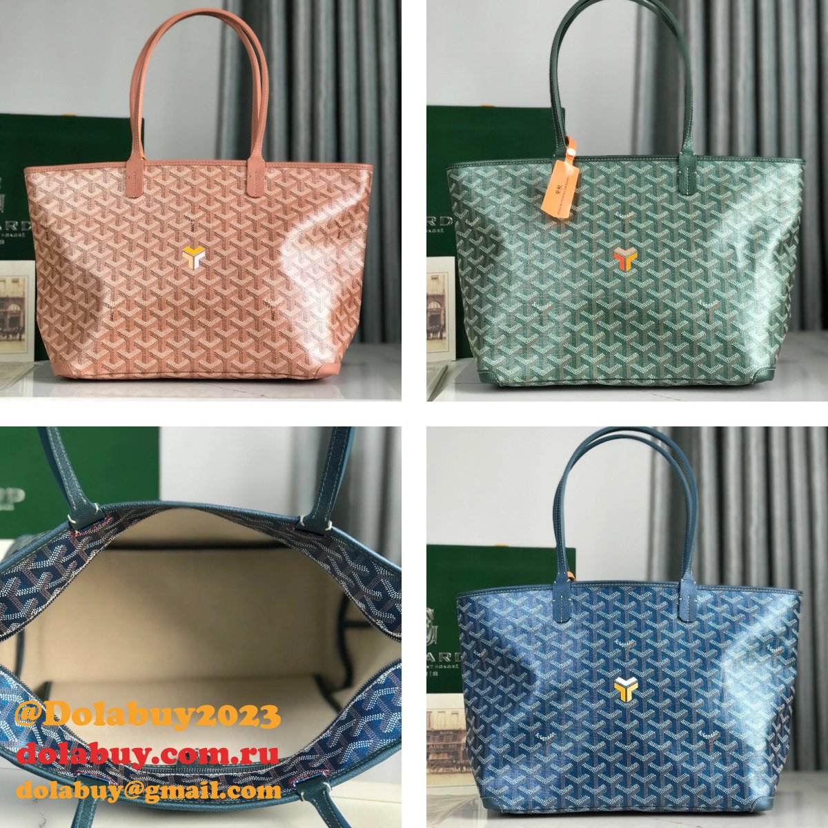 Luxury Goyard Saint Louis PM 020191 Pearlescent Tote Bag