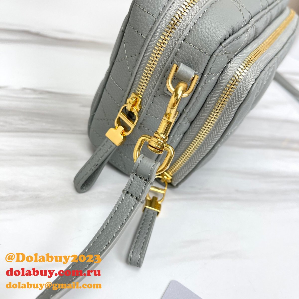High Quality Dior Caro Bag Brown Supple Cannage Calfskin