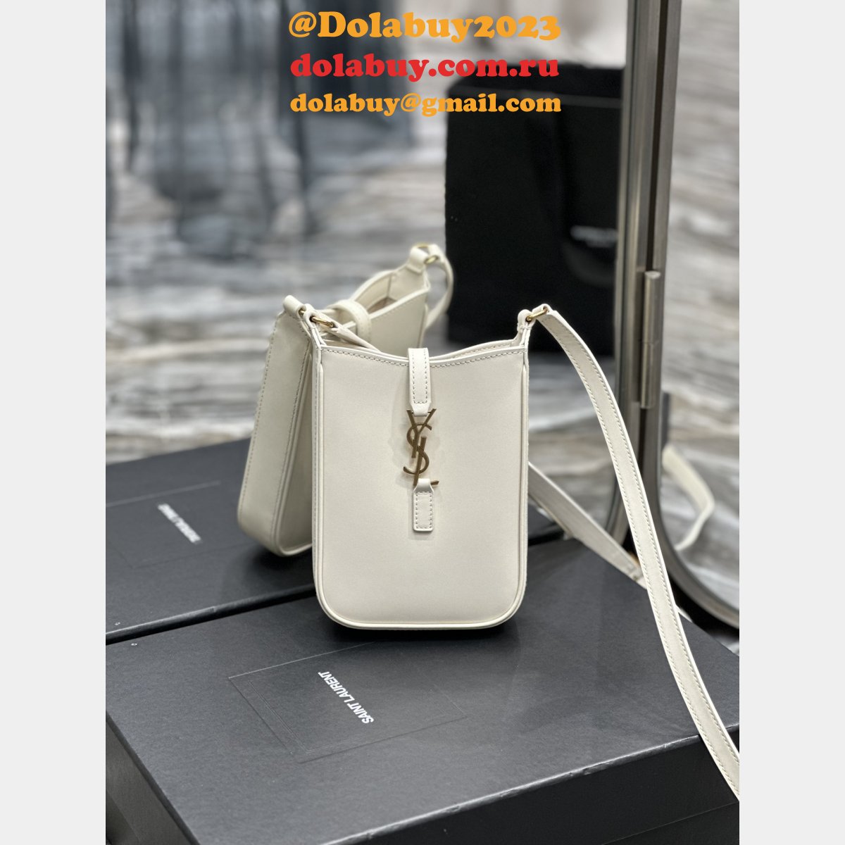 Le 5 A 7 Vertical Saint Laurent Knockoff Fashion 735214 Bag