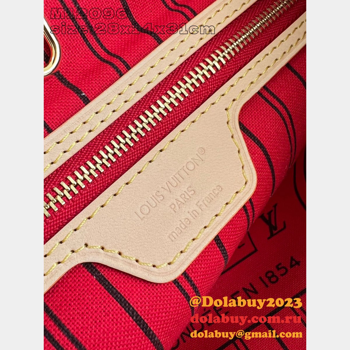 Louis Vuitton Inspired M12096 Neverfull Bandoulière Inside Out Bag