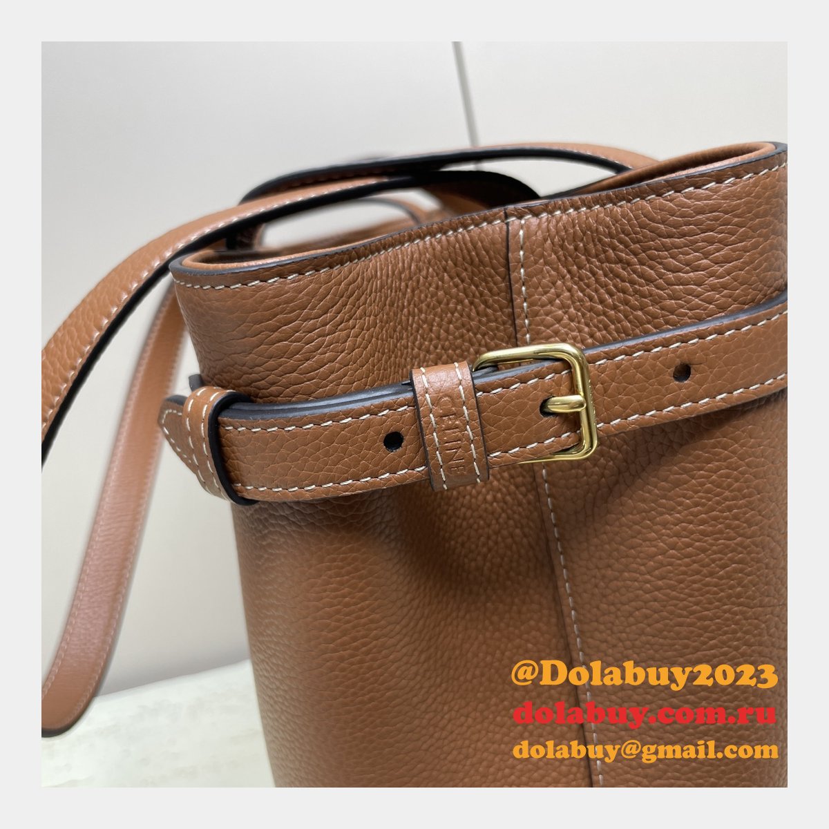 Luxury Best Celine 116853 Medium Cabas Anais Cuir Triomphe