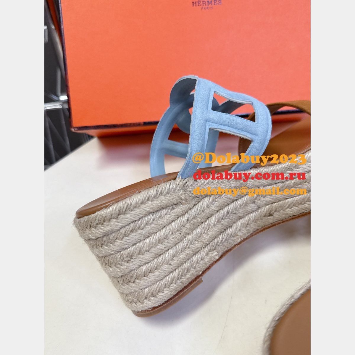 Inspired Hermes Wedge High Heel Sandals