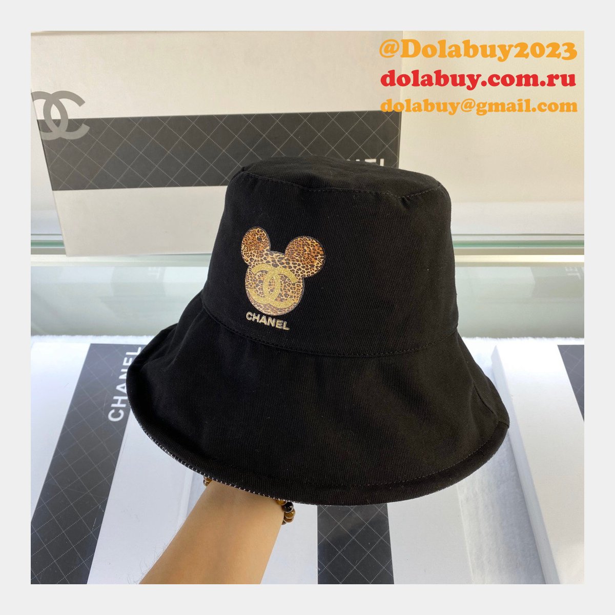 Wholesale CC new double-sided wearable Mickey fisherman hat