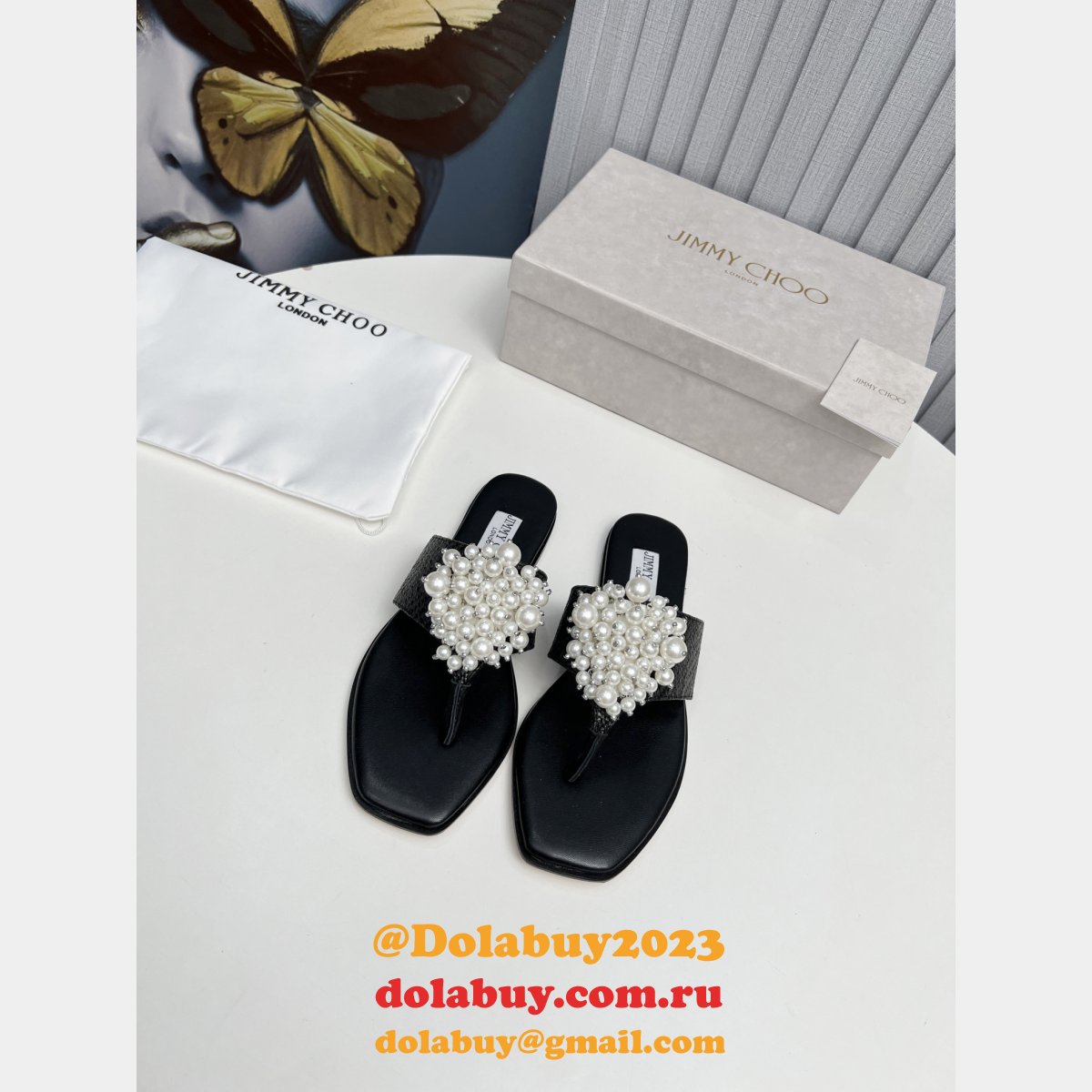 Cheap JIMMY CHOO Designer Perfect slippers