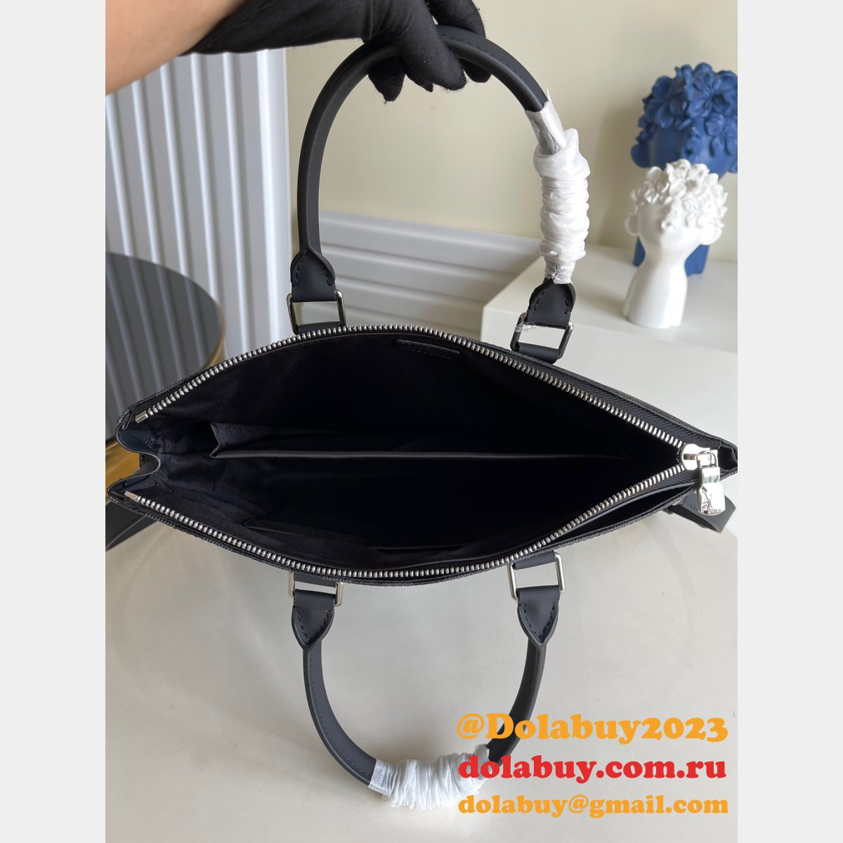 Louis Vuitton Replica N40000 Wholesale Anton Tote Damier Graphite Canvas Bags