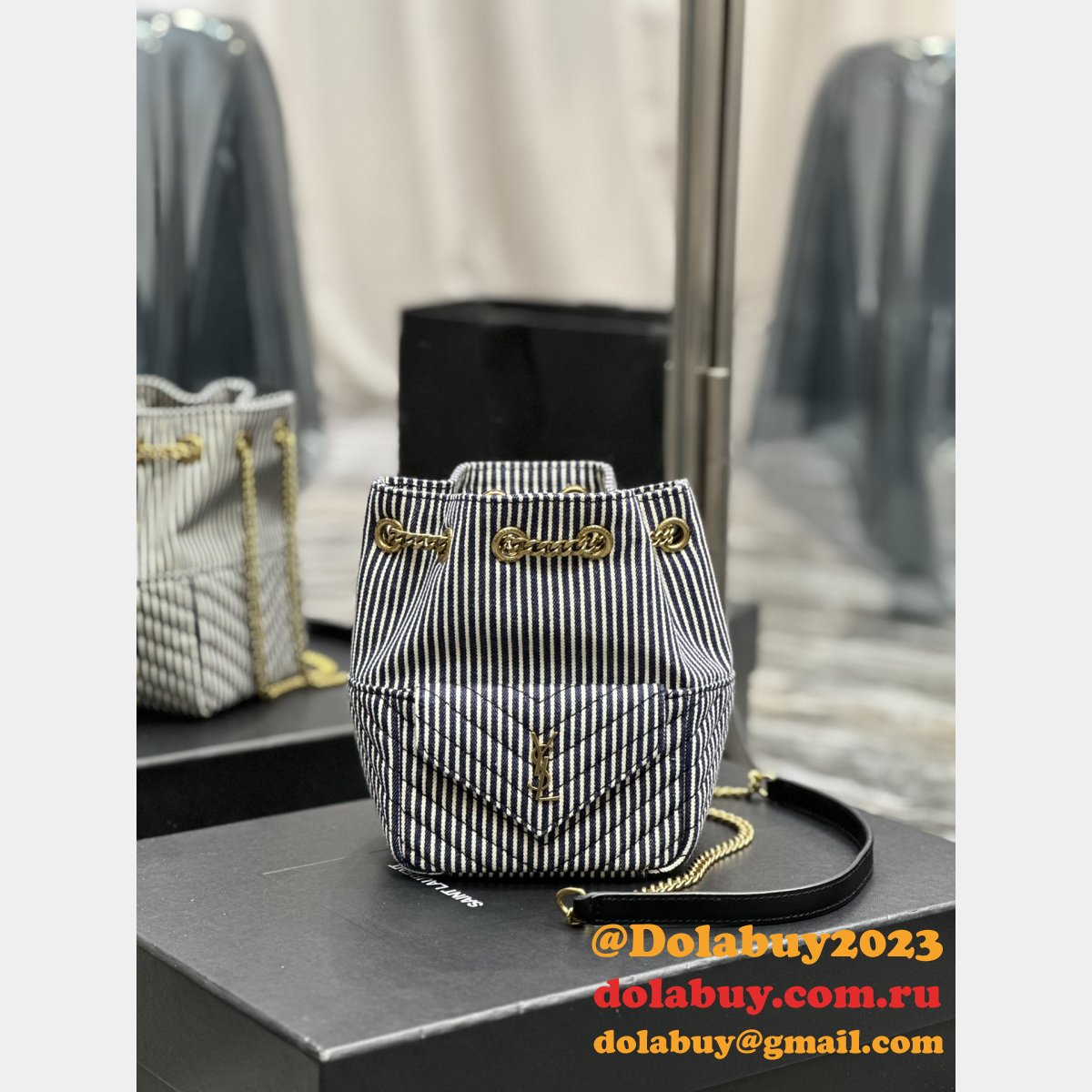 UK Quality Replica Saint Laurent Joe Denim Stripes 631052/672609 Bags