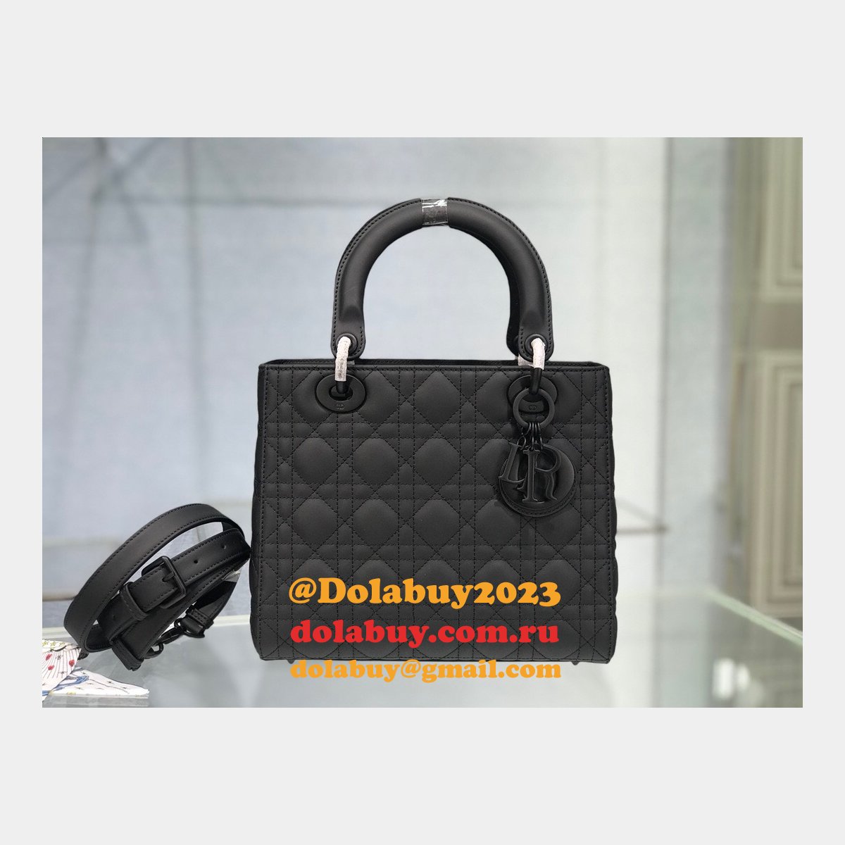 Replica Christian Dior Knockoff Lady Dior 24cm Purses