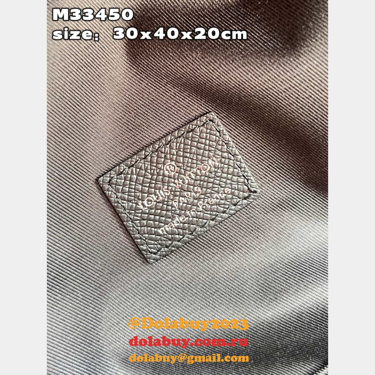 Replica BACKPACK Louis Vuitton DISCOVERY M33450 Black Taiga Bag