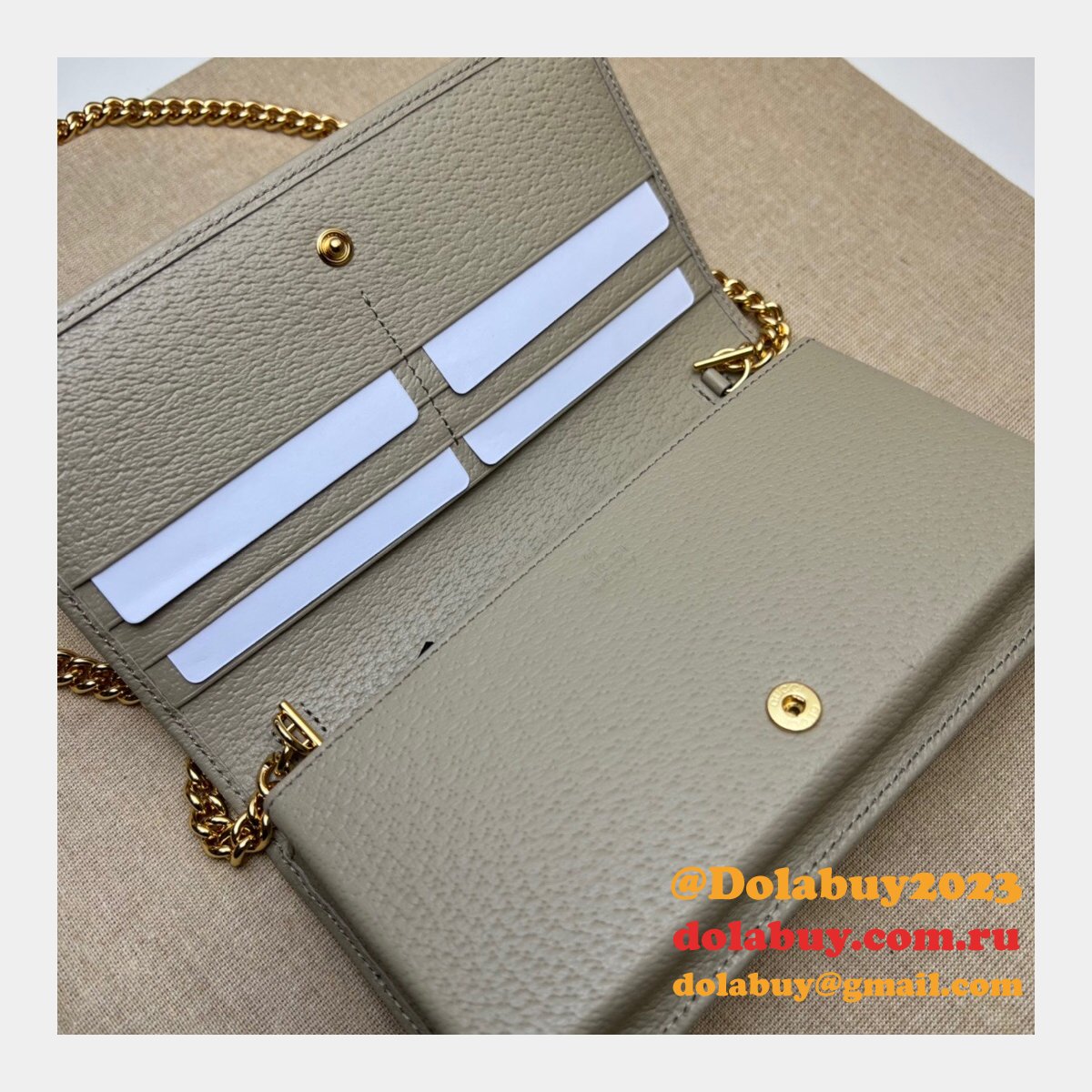G*u*i replica 621892 horsebit 1955 wallet with chain top quality gg supreme