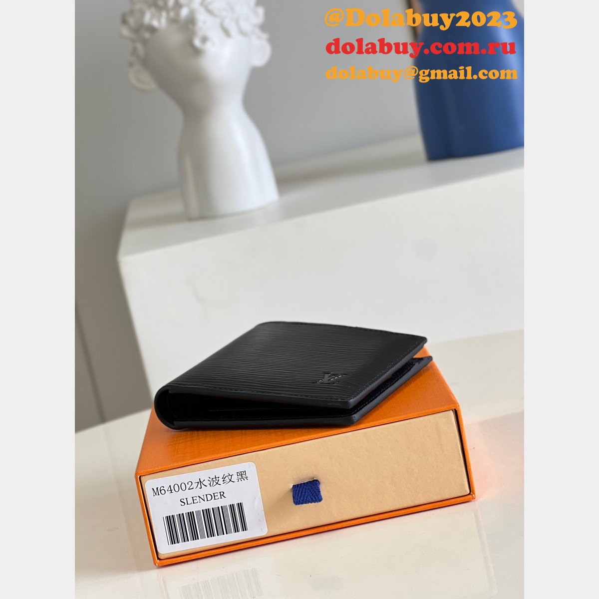 Louis Vuitton Men Replica M64002 Slender Wallet Monogram Eclipse Canvas