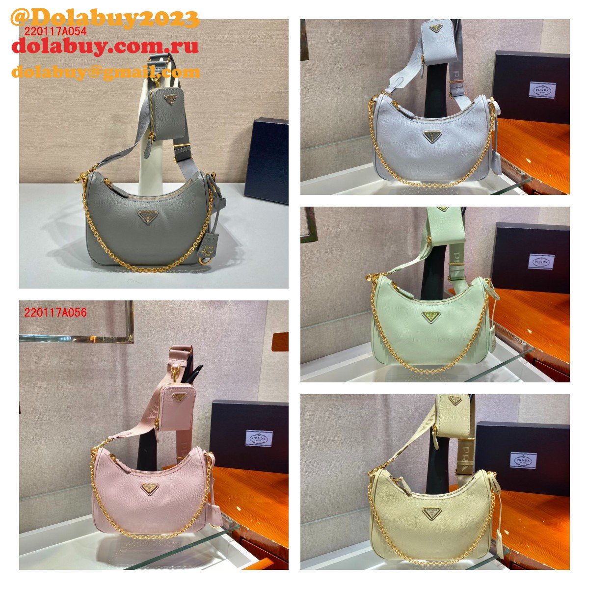 Replica Prada Handbags Cheap Highest Quality For Leather Hobo Re-Edition You