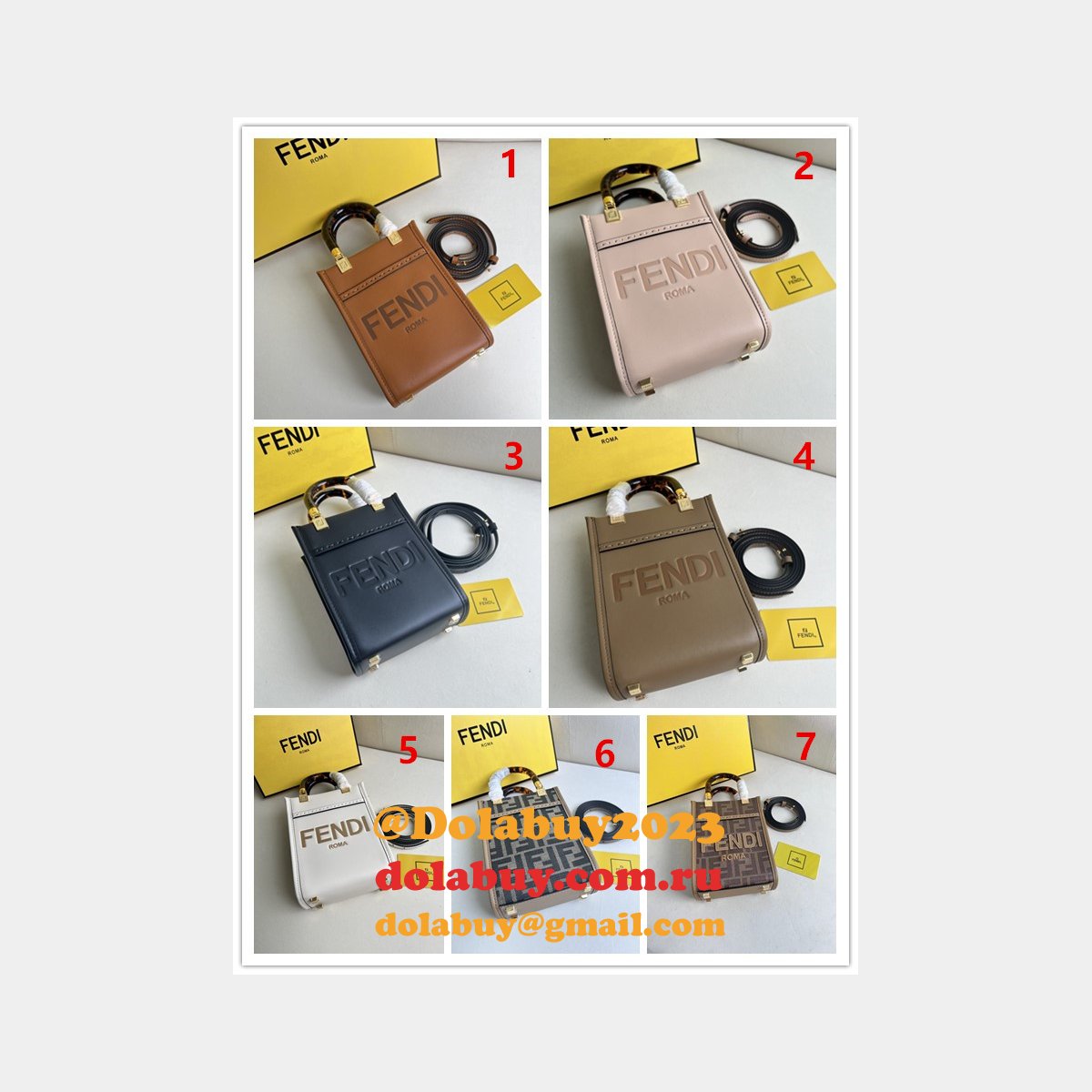 7 Star FENDI ROMA Sunshine mini handbag